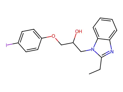 1-(2-Ethylbenzimidazol-1-yl)-3-(4-iodophenoxy)propan-2-ol structure