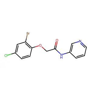 2-(2-bromo-4-chlorophenoxy)-N-pyridin-3-ylacetamide structure