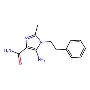 5-Amino-2-methyl-1-(2-phenylethyl)-1H-imidazole-4-carboxamide structure