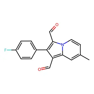 2-(4-Fluorophenyl)-7-methyl-1,3-indolizinedicarboxaldehyde structure