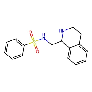 N-(1,2,3,4-tetrahydroisoquinolin-1-ylmethyl)benzenesulfonamide structure