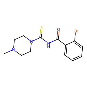 2-bromo-N-(4-methylpiperazine-1-carbothioyl)benzamide structure