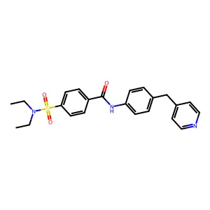 4-(diethylsulfamoyl)-N-[4-(pyridin-4-ylmethyl)phenyl]benzamide structure