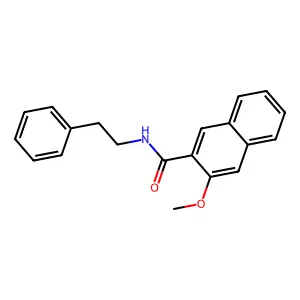 3-methoxy-N-(2-phenylethyl)naphthalene-2-carboxamide structure
