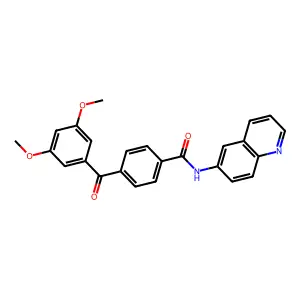 4-(3,5-Dimethoxybenzoyl)-N-6-quinolinylbenzamide structure