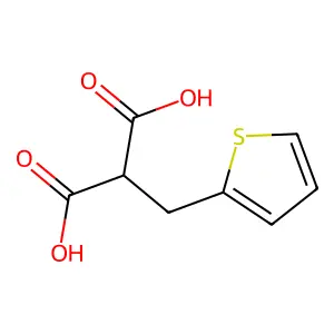 2-(Thiophen-2-ylmethyl)propanedioic acid structure