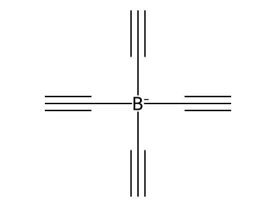 Tetraethynylborate structure