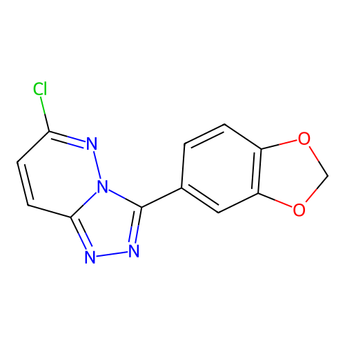 3-(2H-1,3-benzodioxol-5-yl)-6-chloro-[1,2,4]triazolo[4,3-b]pyridazine structure