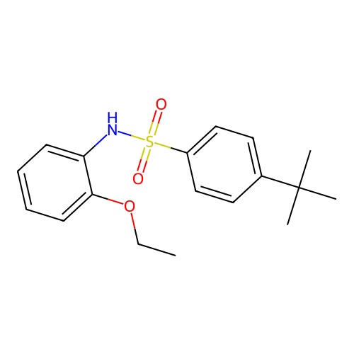 4-tert-butyl-N-(2-ethoxyphenyl)benzenesulfonamide structure
