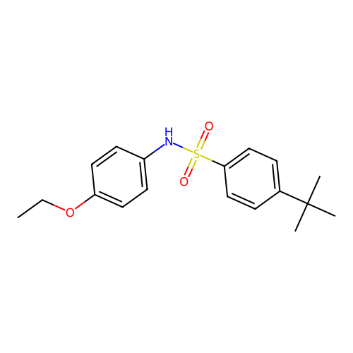 4-tert-butyl-N-(4-ethoxyphenyl)benzenesulfonamide structure