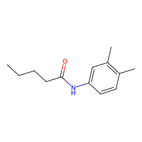 N-(3,4-dimethylphenyl)pentanamide structure