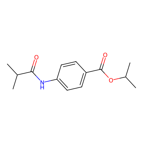 Isopropyl 4-(isobutyrylamino)benzoate structure