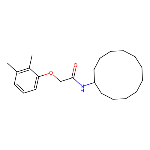 N-cyclododecyl-2-(2,3-dimethylphenoxy)acetamide structure