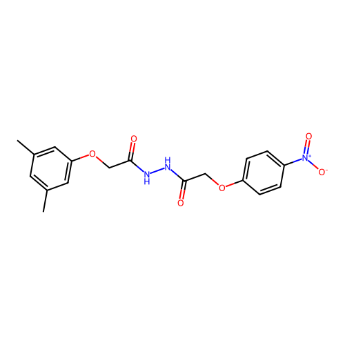 2-(3,5-dimethylphenoxy)-N'-[(4-nitrophenoxy)acetyl]acetohydrazide structure