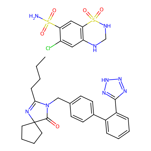 Hydrochlorothiazide; irbesartan structure