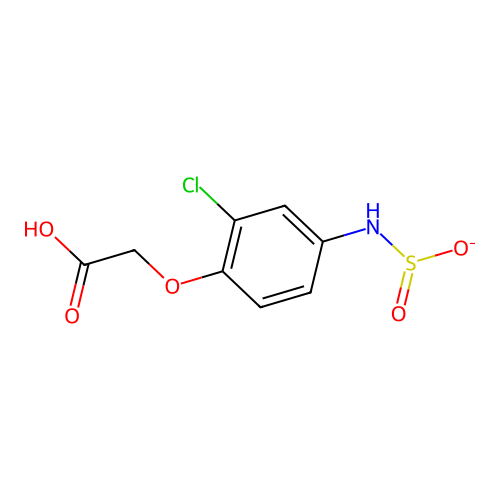 (2-Chloro-4-sulfamoylphenoxy)acetic acid structure