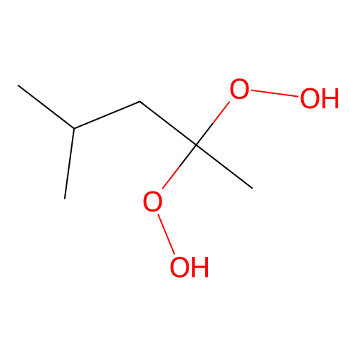 2,2-Dihydroperoxy-4-methylpentane structure
