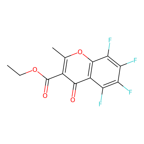 Ethyl 5,6,7,8-tetrafluoro-2-methyl-4-oxochromene-3-carboxylate structure