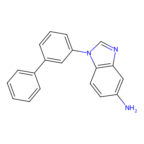 5-Amino-1-(3-biphenylyl)benzimidazole structure