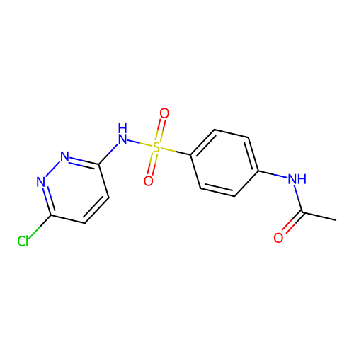N-{4-[(6-chloropyridazin-3-yl)sulfamoyl]phenyl}acetamide structure