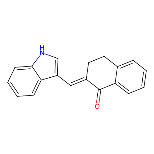 2-(1H-indol-3-ylmethylidene)-3,4-dihydronaphthalen-1-one structure