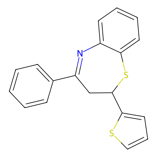 4-Phenyl-2-(2-thienyl)-2,3-dihydro-1,5-benzothiazepine structure
