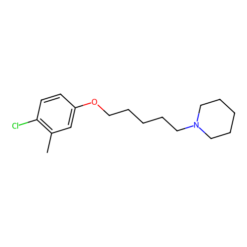 1-[5-(4-Chloro-3-methylphenoxy)pentyl]piperidine structure