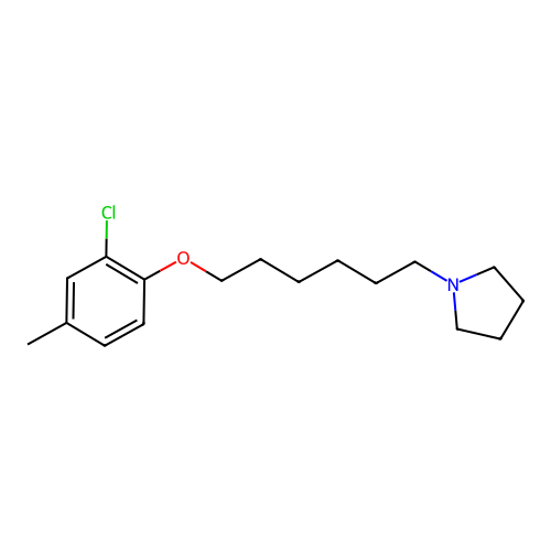 1-[6-(2-Chloro-4-methylphenoxy)hexyl]pyrrolidine structure