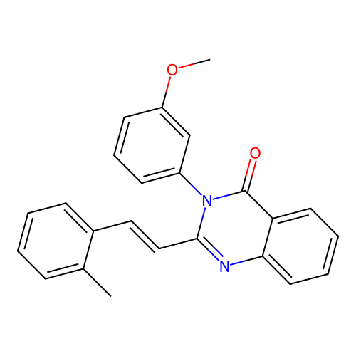 3-(3-methoxyphenyl)-2-[(E)-2-(2-methylphenyl)ethenyl]quinazolin-4(3H)-one structure