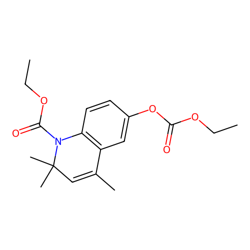 ethyl 6-((ethoxycarbonyl)oxy)-2,2,4-trimethylquinoline-1(2H)-carboxylate structure