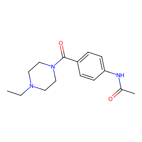 N-[4-(4-ethylpiperazine-1-carbonyl)phenyl]acetamide structure