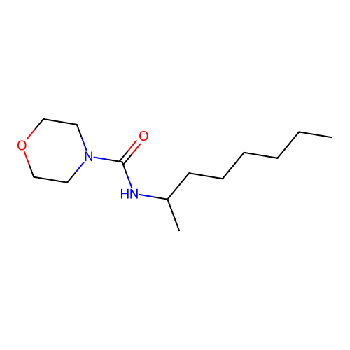N-(octan-2-yl)morpholine-4-carboxamide structure