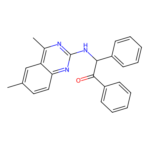 2-[(4,6-Dimethylquinazolin-2-yl)amino]-1,2-diphenylethanone structure