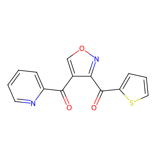 [4-(2-Pyridinylcarbonyl)-3-isoxazolyl](2-thienyl)methanone structure