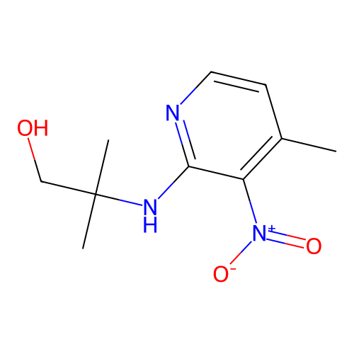 2-({3-Nitro-4-methyl-2-pyridinyl}amino)-2-methyl-1-propanol structure