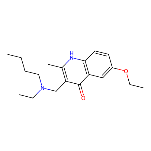 3-{[Butyl(ethyl)amino]methyl}-6-ethoxy-2-methyl-4-quinolinol structure