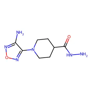1-(4-Amino-1,2,5-oxadiazol-3-yl)piperidine-4-carbohydrazide structure