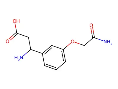3-Amino-3-[3-(carbamoylmethoxy)phenyl]propanoic acid structure