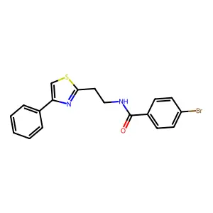 4-Bromo-N-(2-(4-phenyl-2-thiazolyl)ethyl)benzamide structure