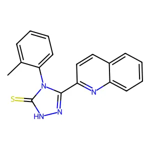 4-(2-methylphenyl)-3-quinolin-2-yl-1H-1,2,4-triazole-5-thione structure