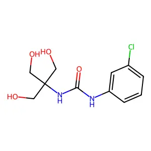 N-(3-chlorophenyl)-N'-[2-hydroxy-1,1-bis(hydroxymethyl)ethyl]urea structure