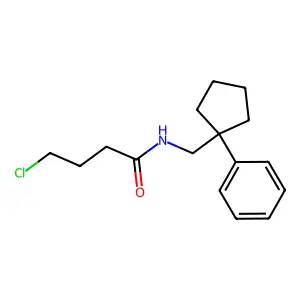 4-chloro-N-[(1-phenylcyclopentyl)methyl]butanamide structure