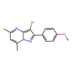 3-Bromo-2-(4-methoxyphenyl)-5,7-dimethylpyrazolo[1,5-a]pyrimidine structure