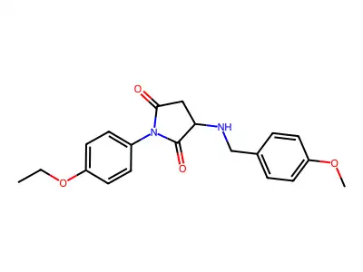 1-(4-Ethoxyphenyl)-3-[(4-methoxybenzyl)amino]pyrrolidine-2,5-dione structure