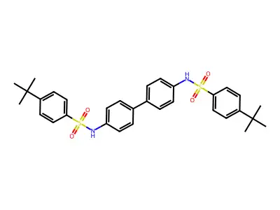 3'a,3'b-bis(p-tert-butylphenylsulfonyl)benzidine structure