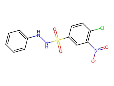 4-Chloro-3-nitrobenzenesulfonic acid 2-phenylhydrazide structure
