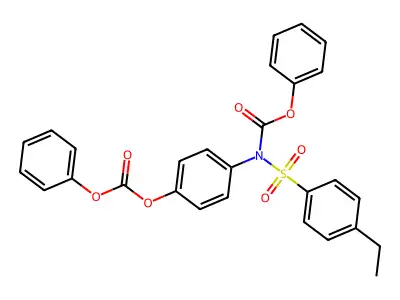 Phenyl (4-ethylphenyl)sulfonyl(4-((phenoxycarbonyl)oxy)phenyl)carbamate structure