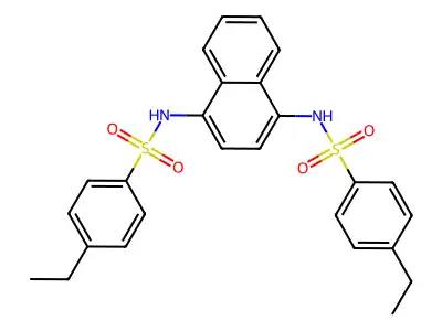 4-ethyl-N-(4-{[(4-ethylphenyl)sulfonyl]amino}-1-naphthyl)benzenesulfonamide structure