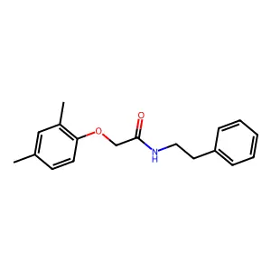 2-(2,4-dimethylphenoxy)-N-(2-phenylethyl)acetamide structure