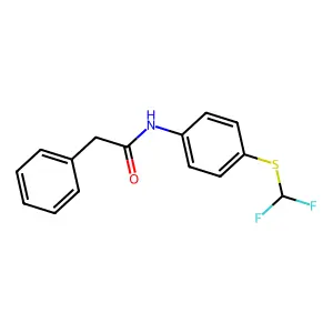 N-{4-[(difluoromethyl)sulfanyl]phenyl}-2-phenylacetamide structure